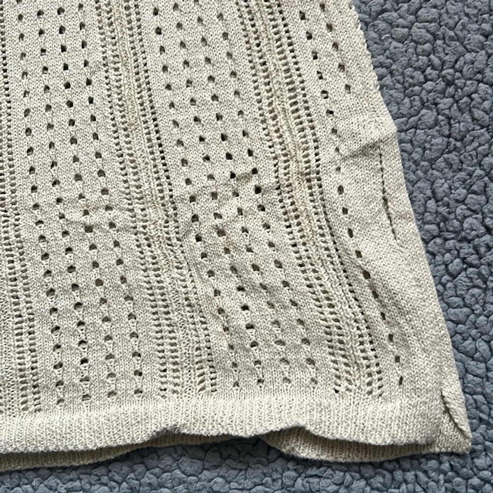NWT MEROKEETY SHORT SLEEVE TIE WAIST CROCHET COVERUP